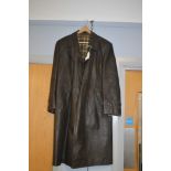 Leather full length coat