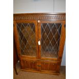 Oak display cabinet