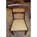 set of 4 victorian mahogany dining chairs