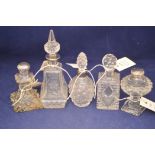 Cut glass scent bottles