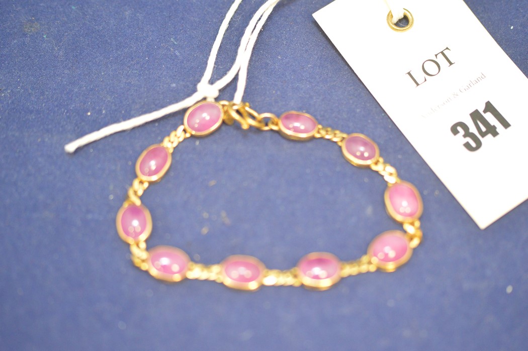 Pink stone bracelet