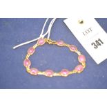 Pink stone bracelet