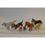 Ceramic dog figurines by Beswick and Aynsley