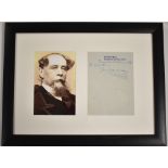 Chales Dickens signed letterhead