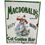 Macdonald's "Kilty" Brand enamel sign