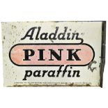 Aladdin pink paraffin enamel sign