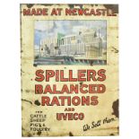 Spillers Balanced Rations and Uveco enamel sign