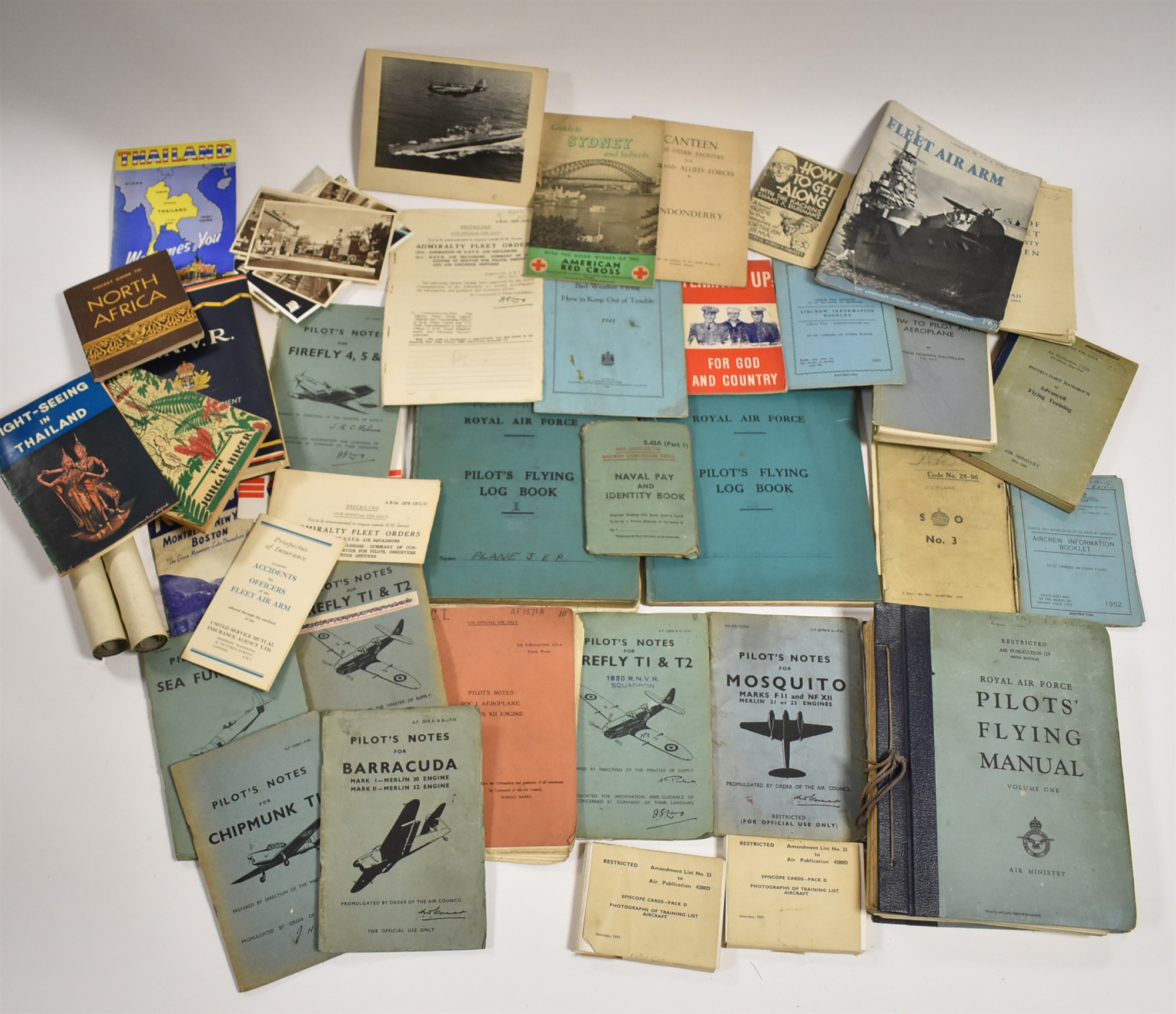 Pilots Log books and other ephemera