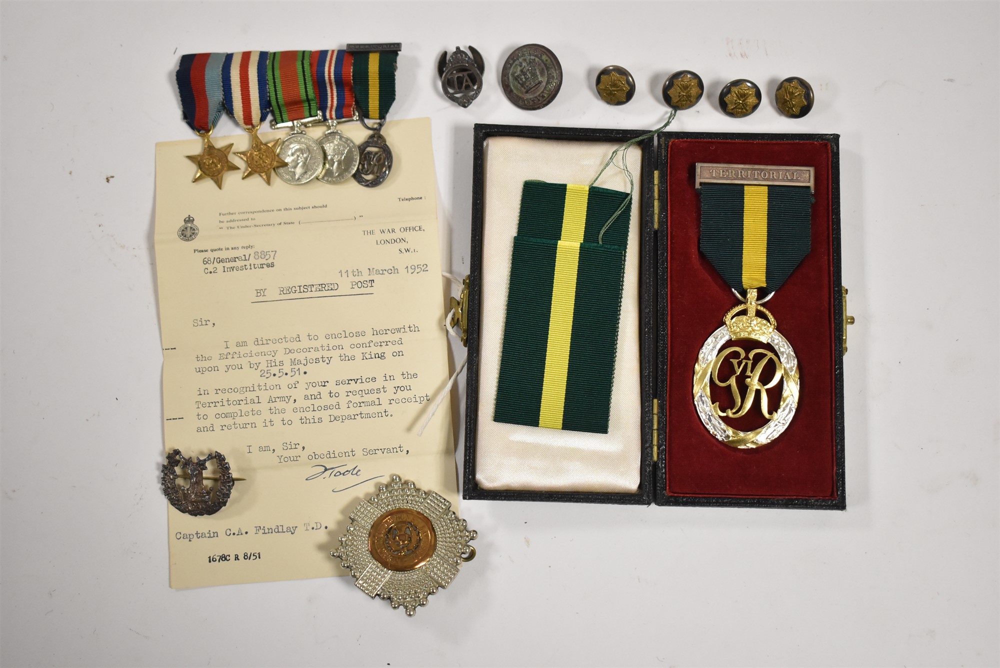 TA medal and other badges