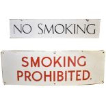 No Smoking enamel signs