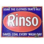 Rinso enamel sign