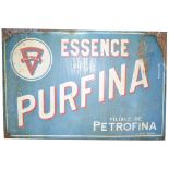 Purfina Essence enamel sign