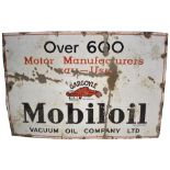 Mobiloil enamel sign