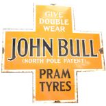 John Bull pram tyres enamel sign