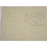 Rudyard Kipling signed letter