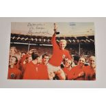 Photograph signed by Bobby Moore