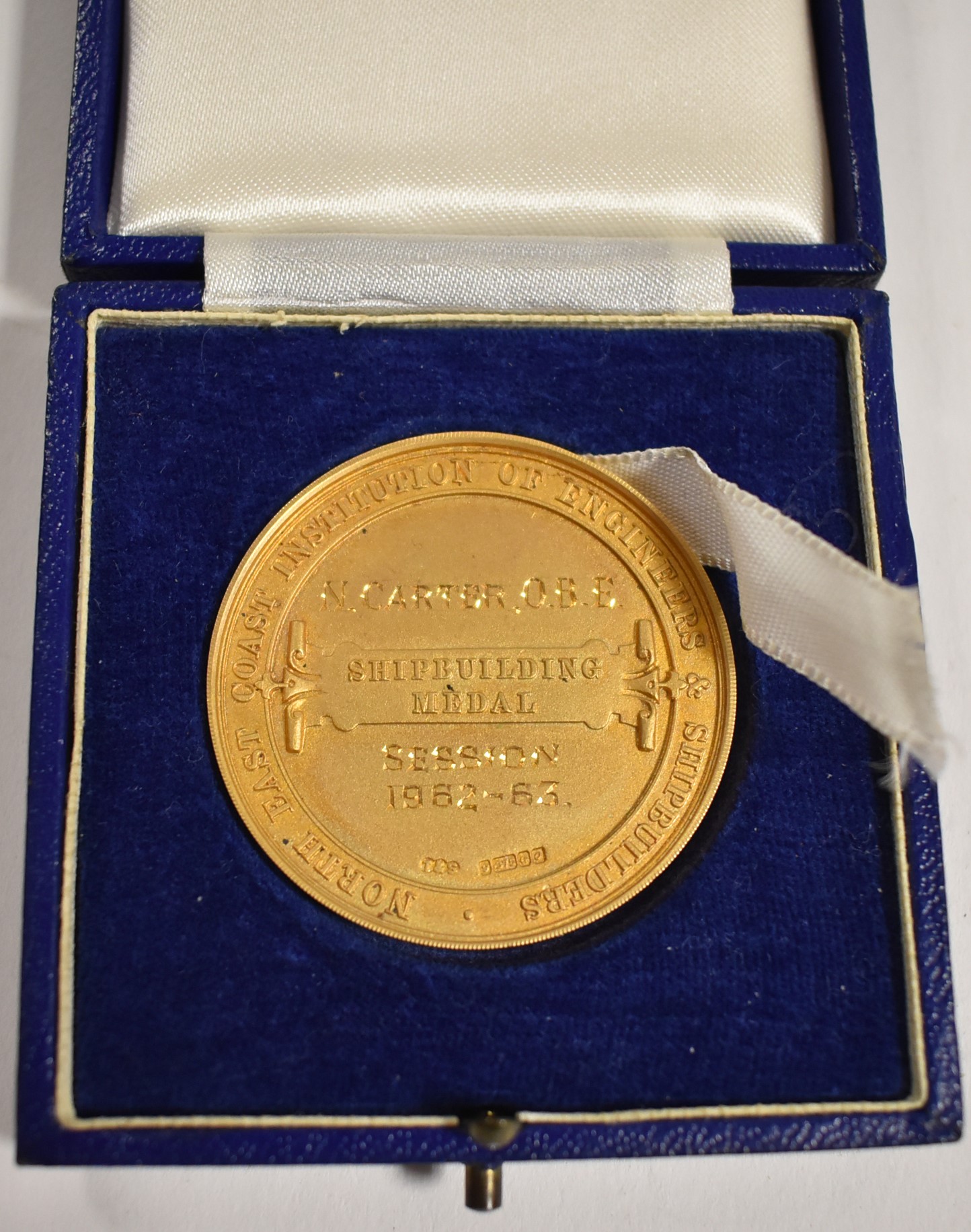 9ct gold shipbuilding medal