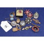 Brooches, rings and pendants