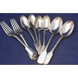 Victorian silver flatware