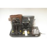 Military binoculars, opera glasses and other items