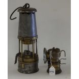 Two miner's lamps