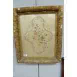 Framed silk panel