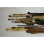 Split fishing rods