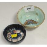 Wedgwood and Moorcroft miniature bowls