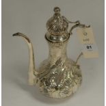 White metal wine ewer