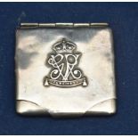 George V silver vesta case