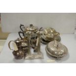 Silver plated tea and dinner ware