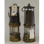 Two miner's lamps