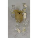 Decanters, glasses and jug