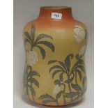 A Mettlach stoneware vase.