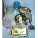 Silver plate and glassware