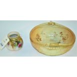 Royal Worcester fruit bowl and vase