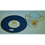 Royal Worcester plate and loving cup