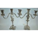 Silver plated candelabras