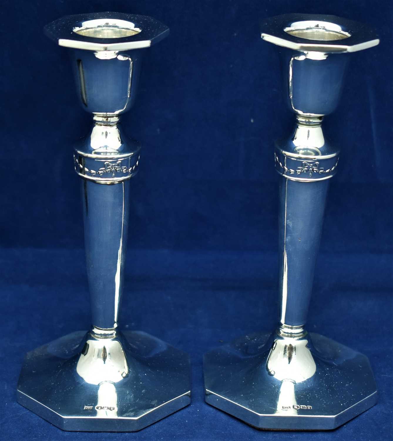 Pair of Elizabeth II candlesticks