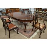 Victorian dining table and chairs