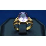 9ct gold and amethyst ring