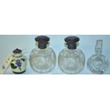 Four scent bottles