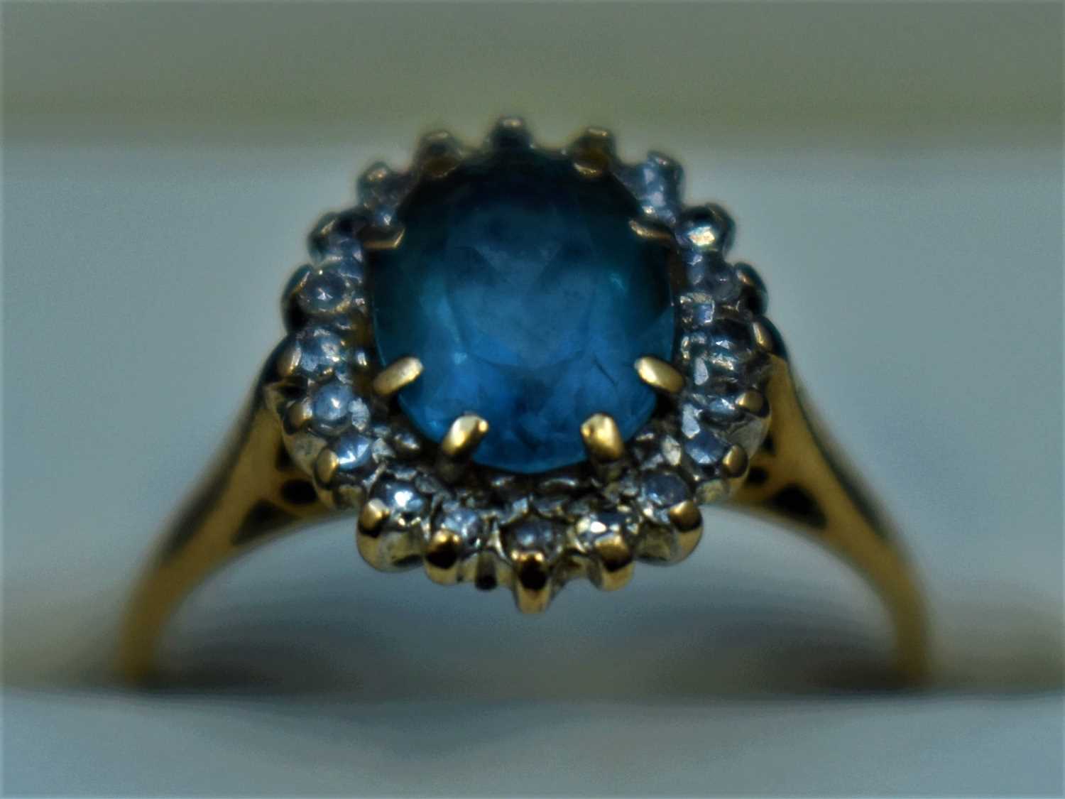 Topaz and diamond ring