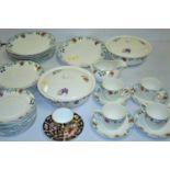 Poole dinner ware and a Royal Crown Derby teacup and saucer