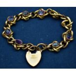 9ct and amethyst bracelet