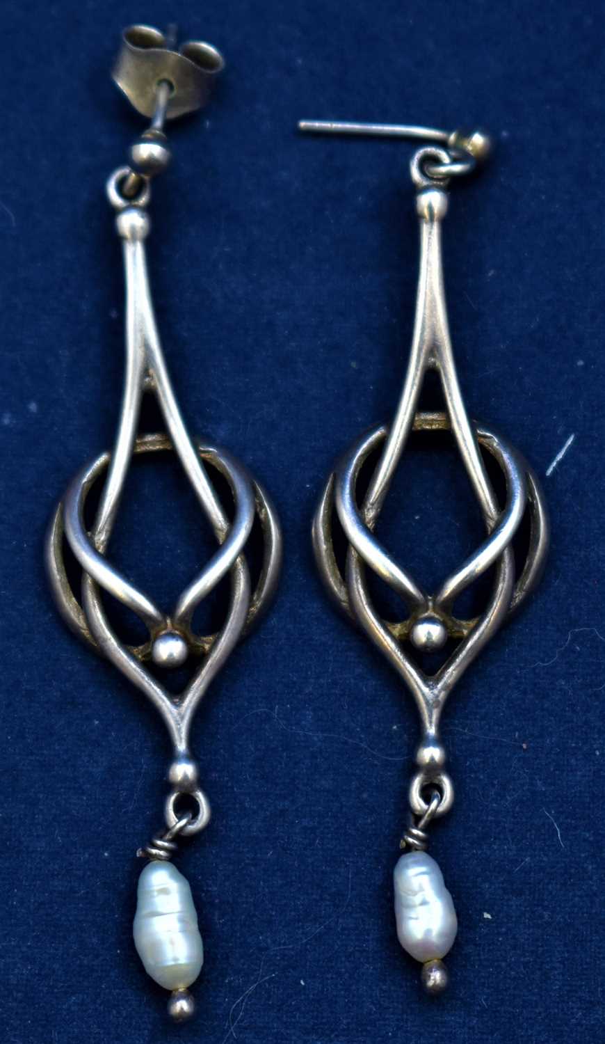 Pair of silver Ola Gorie earrings