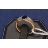 Sapphire and diamond ring