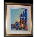 After H*** F*** , "Venice Twilight", signed and inscribed, Limited Edition, colour giclee, No.78/