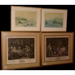 Watercolours and engravings