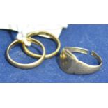 Three gold rings